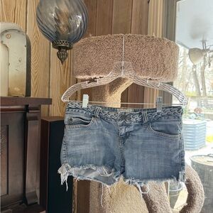 Distressed Denim Shorts